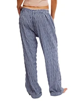 Free People Women's Cloud Ten Check-Print Pajama Pants
