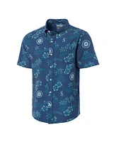 Reyn Spooner Men's Navy Seattle Mariners Kekai Button-Down Shirt
