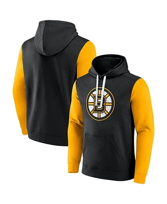 Fanatics Men's Black Boston Bruins Team Pullover Hoodie