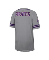 Colosseum Men's Gray Ecu Pirates Free Spirited Baseball Jersey