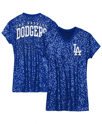 Outerstuff Girls Preschool Royal Los Angeles Dodgers Sequin V-Neck Dress