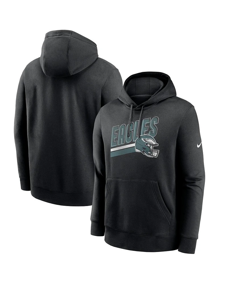 Nike Men's Black Philadelphia Eagles Club Fleece Pullover Hoodie