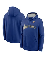 Nike Men's Rush Blue Seattle Mariners Rewind Club Logo Pullover Hoodie