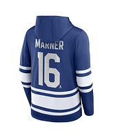 Fanatics Men's Mitch Marner Blue Toronto Maple Leaf's Name Number Lace-Up Pullover Hoodie