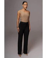 Jluxlabel Women's Shanti Faux Buckle Top