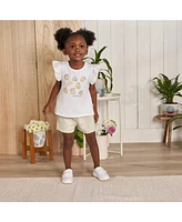 Gerber Toddler Girls Coordinating Shirts and Short Set