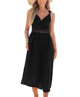 Cupshe Women's Moonlit Walk Black Maxi Beach Dress