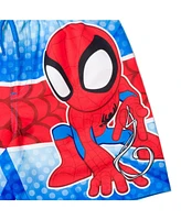 Spidey and His Amazing Friends Toddler Boys Marvel Spider-Man Avengers Upf 50+ Swim Trunks to