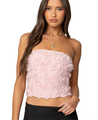 Edikted Women's Rosee Textured Floral Corset