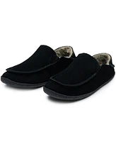 Alpine Swiss Men's Gary Genuine Suede Moccasin Slippers Sherpa Slip On Shoes