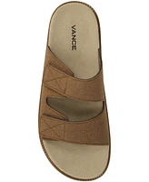 Vance Co. Men's Orlando Comfort Adjustable Strap Slide On Sandals