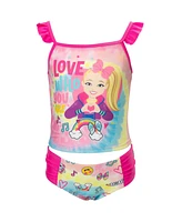 JoJo Siwa Girls Racerback Tankini Top and Bikini Bottom Swim Set