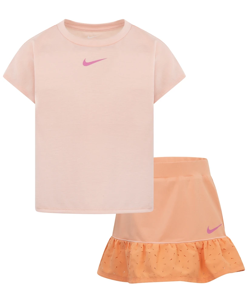 Nike Little Girls 2-Piece Sunny Swoosh Scooter Set
