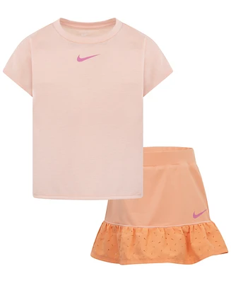Nike Little Girls 2-Piece Sunny Swoosh Scooter Set