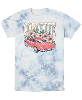 General Motors Men's Corvette Flowers Short Sleeve Bombard Wash T-Shirt