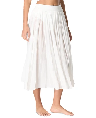 Carmen Marc Valvo Women's Pleated Cover-Up Midi Skirt