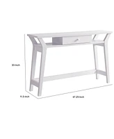 Sleek Modern Console Table with Drawer & Mini Shelves for Entryway or Living Room