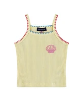 Andy & Evan Little Girls Toddler/Child Yellow Rib Knit Tank and Skort Set