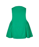 Quiz Women's Bengaline Bandeau Drop Waist Mini Dress