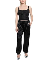 Guess Women's Khloe Rhinestone Sweater Tank Top