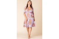 Kiyonna Plus Signature Print Wrap Dress