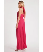 Quiz Women's Scuba Crepe Halterneck Jumpsuit