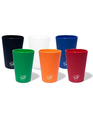Shot Glasses: 6 pk - Classic Colors - Rd, Bl, Gn, Bk, Icicle