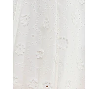 City Studios Juniors' Cotton Eyelet Mini Dress