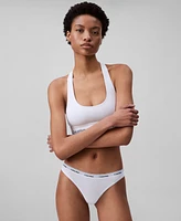 Calvin Klein Women's Modern Logo 3-Pack Thong Underwear QD5209