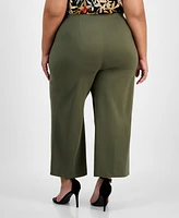 Anne Klein Plus Pull-On High-Rise Pants