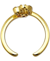 Giani Bernini Cubic Zirconia Open Heart Adjustable Toe Ring, Exclusively at Macy's