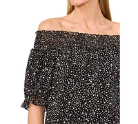 CeCe Women's Short-Sleeve Off-The Shoulder Blouse