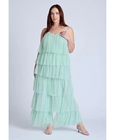 Eloquii Plus Tulle Ruffle Cami