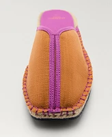 Mango Women's Contrast Stitch Espadrille Slip-Ons