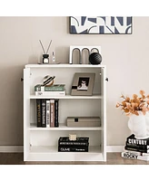 2 Door Storage Base Cabinet with 3-Tier Shelf