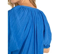 Liverpool Los Angeles Women's Draped Short-Sleeve Blouse