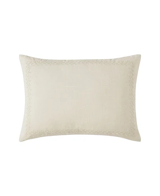 Dkny Pure Border Embroidery Decorative Pillow, 14" x 20"