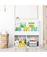 Kids Wooden Bookshelf Bookcase Children Toy Storage Cabinet Organizer