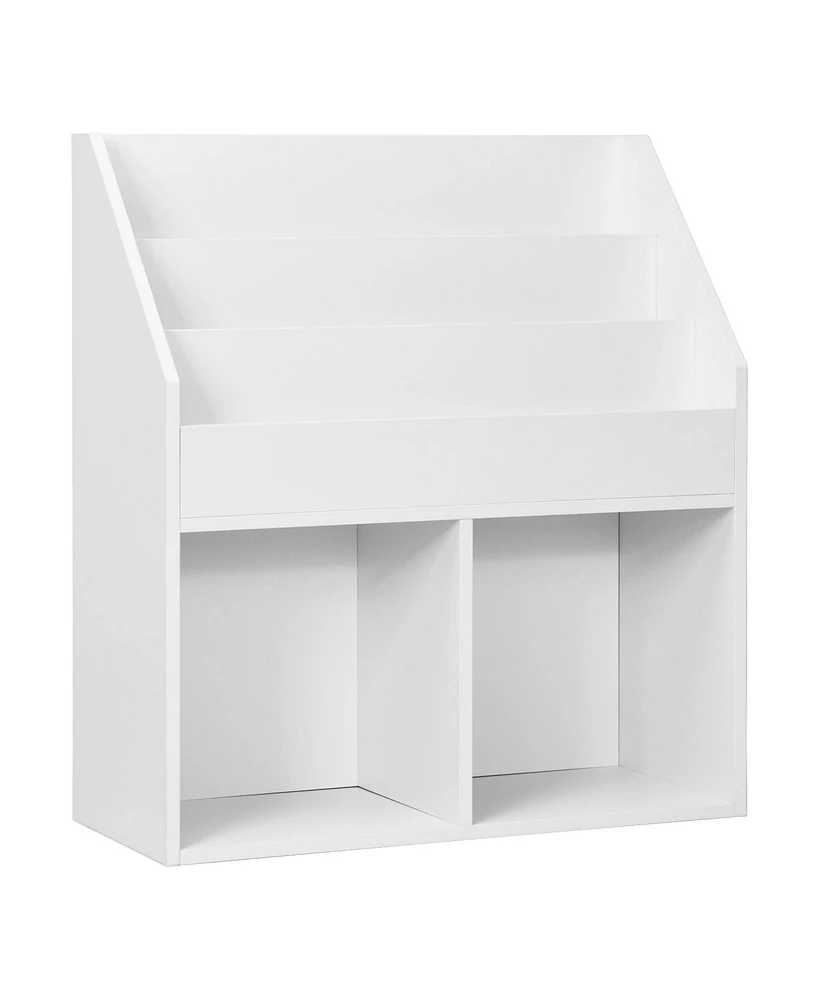 Kids Wooden Bookshelf Bookcase Children Toy Storage Cabinet Organizer