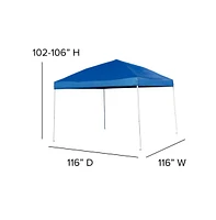 Outdoor Event/Tailgate Tent Set With Pop Up Event Canopy And Carry Bag Bi-Fold Table Carrying Handle