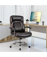 Height Adjustable Big and Tall Office Chair Computer Desk Chair with Metal Base
