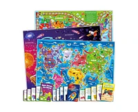 Quokka 3X Set Learning Board Games for Kids 6-8 - Educational Trivia Cards Ages 8-12