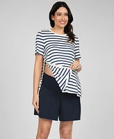 Seraphine Women's Maternity Short Sleeve Nursing T-Shirt
