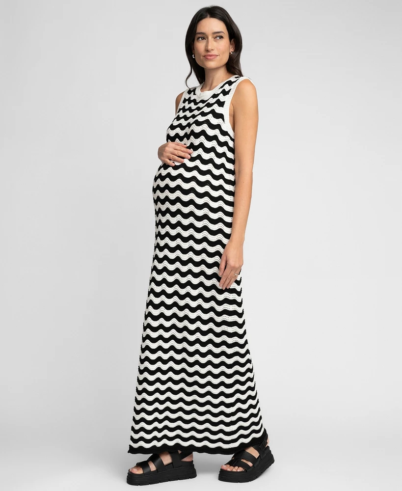 Seraphine Women's Maternity Wave Stitch Knit Dress