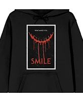 Smile Men's What Makes You… Poster Long Sleeve Adult Black Hooded Sweatshirt-3XL