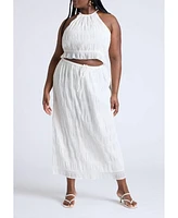Eloquii Plus Ruched Tiered Top