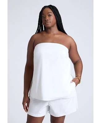 Eloquii Plus Linen Column Tube Top