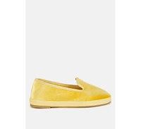 Saba Velvet Round Toe Slip-On Loafers