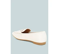 Dorlina Studded Faux Leather Loafers