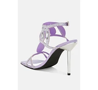 Fialka Diamante & Rhinestones Stiletto Sandals